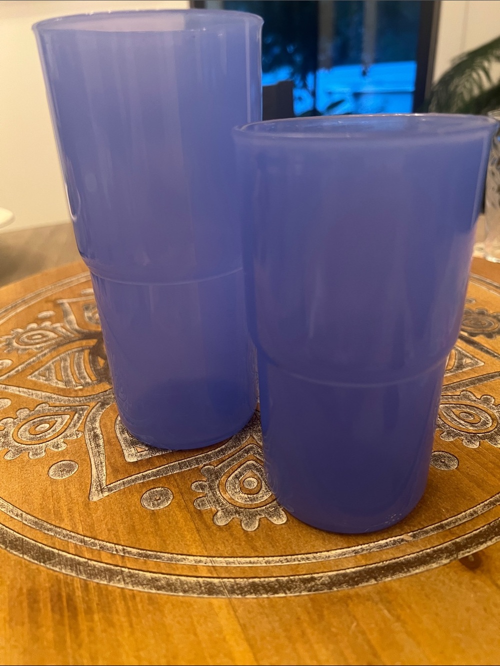 Periwinkle Blue TUPPERWARE IMPRESSIONS Plastic Tumblers